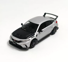 Load image into Gallery viewer, HJ64 1:64 2025 Silver Carbon Civic FL5 Sports Model Diecast Metal Car Box New Collection
