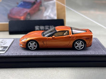Load image into Gallery viewer, Bliss 1:64 Orange C6 Hard Top Coupe Sports Model Diecast Metal Car Box New Collection
