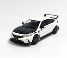 Load image into Gallery viewer, HJ64 1:64 2025 White Carbon Civic FL5 Sports Model Diecast Metal Car Box New Collection
