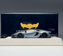 Load image into Gallery viewer, HH 1:43 Gray Aventador Widebody Sports Model Diecast Resin Car Box New Collection

