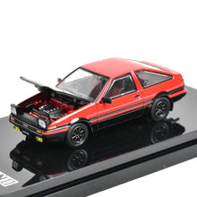 Load image into Gallery viewer, HJ64 1:64 JDM Red Carbon TRUENO AE86 Sports Open Model Diecast Metal Car New Collection
