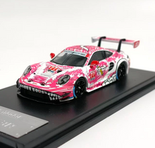 Load image into Gallery viewer, CW 1:64 Pink Dinosaur 911 GT3 Sports Model Diecast Metal Car Box New Collection
