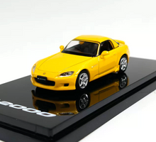 Load image into Gallery viewer, HJ64 1:64 JDM Yellow S2000 AP1 Sports Model Diecast Metal Car Box New Collection
