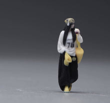 Load image into Gallery viewer, 1:64 Painted Figure Model Miniature Resin Diorama Walking Yellow Bag Woman Girl
