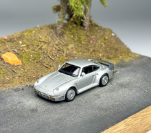 Load image into Gallery viewer, Tarmac 1:64 Silver 959 Classic Sports Model Diecast Metal Car Box New Collection
