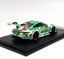 Load image into Gallery viewer, CW 1:64 Green Dinosaur 911 GT3 Sports Model Diecast Metal Car Box New Collection
