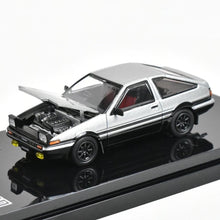 Load image into Gallery viewer, HJ64 1:64 JDM Silver TRUENO AE86 Sports Open Model Diecast Metal Car Box New Collection
