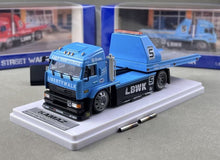 Load image into Gallery viewer, SW 1:64 Blue Kamaz Flatbed Tow Trailer Truck #5 Model Diecast Metal Car New Collection
