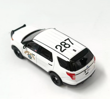 Load image into Gallery viewer, 596 1:64 White CHP Highway Police Explorer SUV Model Diecast Metal Car Box New Collection
