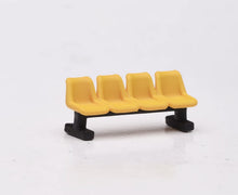 Load image into Gallery viewer, 1:64 Painted Figure Model Miniature Resin Diorama Yellow Long Chair Public Bench
