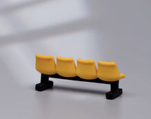 Load image into Gallery viewer, 1:64 Painted Figure Model Miniature Resin Diorama Yellow Long Chair Public Bench
