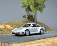 Load image into Gallery viewer, Tarmac 1:64 Silver 959 Classic Sports Model Diecast Metal Car Box New Collection
