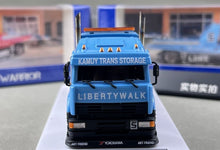 Load image into Gallery viewer, SW 1:64 Blue Kamaz Flatbed Tow Trailer Truck #5 Model Diecast Metal Car New Collection
