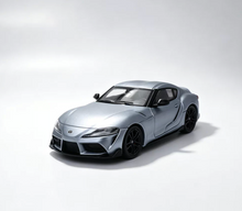Load image into Gallery viewer, ATS 1:64 Silver Blue GR Supra A90 Coupe Sports Model Diecast Metal Car Box New Collection
