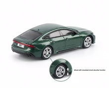 Load image into Gallery viewer, CCA 1:64 Green RS7 Sportback Sedan Sports Model Diecast Metal Car New Collection
