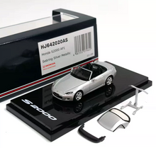 Load image into Gallery viewer, HJ64 1:64 JDM Silver S2000 AP1 Sports Model Diecast Metal Car Box New Collection
