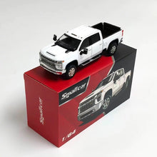 Load image into Gallery viewer, SC 1:64 White Silverado Pickup Truck Sports Model Diecast Metal Car Box New Collection

