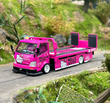 Load image into Gallery viewer, CC 1:64 Pink Hino H300 Custom Tow Flatbed Truck Model Diecast Metal Car New Collection

