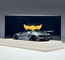 Load image into Gallery viewer, HH 1:43 Gray Aventador Widebody Sports Model Diecast Resin Car Box New Collection

