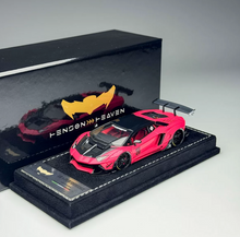 Load image into Gallery viewer, HH 1:43 Pink Aventador Widebody Sports Model Diecast Resin Car Box New Collection
