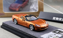 Load image into Gallery viewer, Bliss 1:64 Orange C6 Convertible Coupe Sports Model Diecast Metal Car Box New Collection
