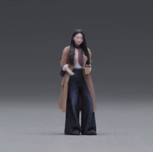 Load image into Gallery viewer, 1:64 Painted Figure Model Miniature Resin Diorama Woman Elegant Coat Casual Wear
