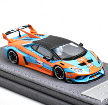 Load image into Gallery viewer, DAP 1:64 Blue Orange Huracan GT Sports Model Diecast Metal Car Box New Collection
