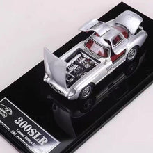 Load image into Gallery viewer, YS 1:64 Silver 300SLR Red Interior Sports Open Model Diecast Metal Car New Collection
