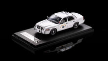 Load image into Gallery viewer, Rollin 1:64 White CHP Police CV Crown Victoria Model Diecast Metal Car Box New Collection
