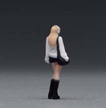 Load image into Gallery viewer, 1:64 Painted Figure Model Miniature Resin Diorama Trendy Headset Girl Woman
