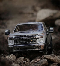 Load image into Gallery viewer, SC 1:64 Silver Silverado Pickup Truck Sports Model Diecast Metal Car Box New Collection
