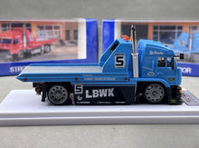 Load image into Gallery viewer, SW 1:64 Blue Kamaz Flatbed Tow Trailer Truck #5 Model Diecast Metal Car New Collection
