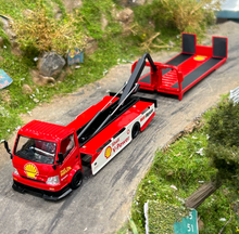 Load image into Gallery viewer, CC 1:64 Red Hino H300 Custom Tow Flatbed Truck Model Diecast Metal Car New Collection
