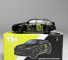 Load image into Gallery viewer, TH 1:64 Black Graffiti URUS SUV Sports Model Diecast Metal Car Box New Collection
