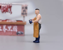 Load image into Gallery viewer, 1:64 Painted Figure Model Miniature Resin Diorama Pork Butcher Stall Men Set
