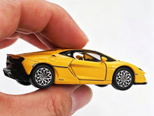 Load image into Gallery viewer, Bburago 1:64 Yellow Temerario Sports Open Model Diecast Metal Car Box New Collection
