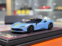 Load image into Gallery viewer, U2 1:64 Blue SF90 Stradale Coupe Hard Top Sports Model Diecast Resin Car New Collection
