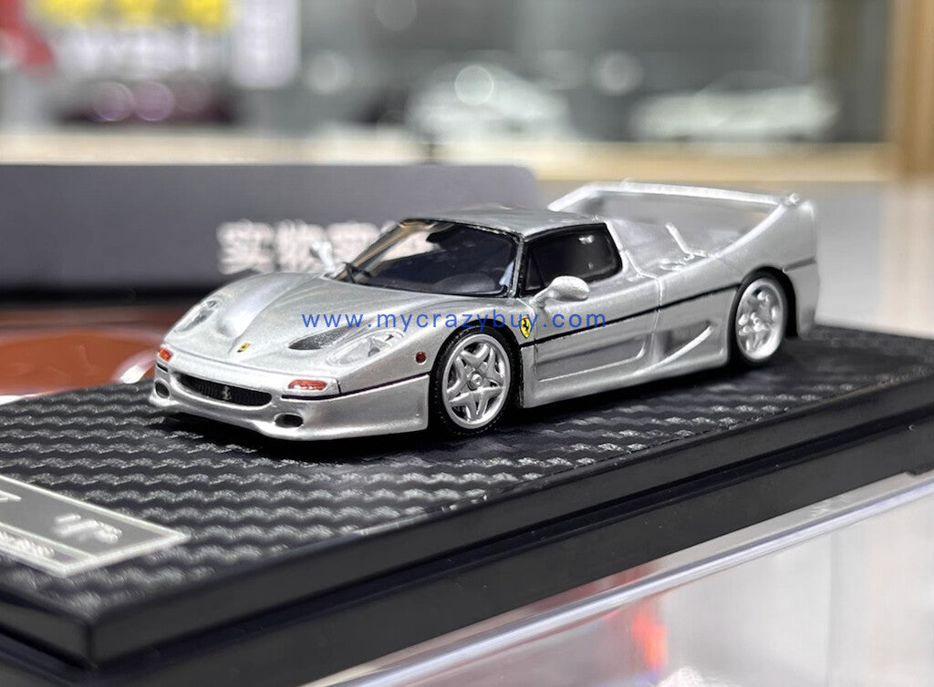 NA 1:64 Silver F50 Racing Sports Model Diecast Resin Car New Collection