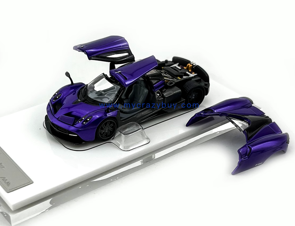 HKM 1:64 Purple Huayra Coupe Racing Sports Model Diecast Metal Car New Collection