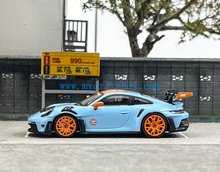 Load image into Gallery viewer, SW 1:64 Blue Gulf 992 GT3 RS Sports Model Diecast Metal Car New Collection
