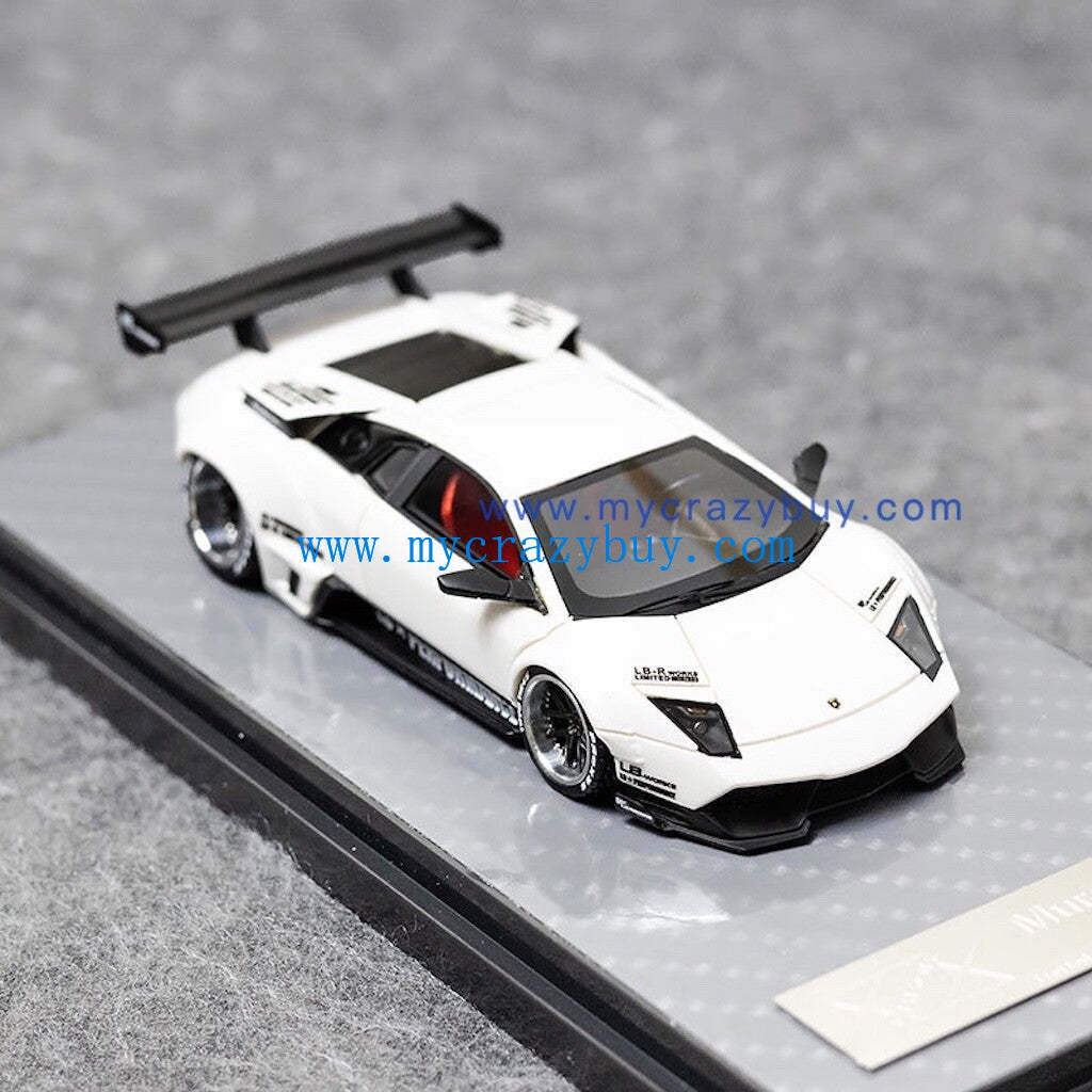 404Error 1:64 White Murcielago LP670-4 Sports Model Diecast Resin Car New Collection