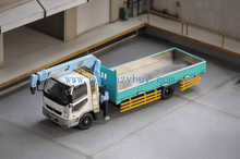 Load image into Gallery viewer, GCD 1:64 White Blue Fuso Fighter Crane Truck Model Diecast Metal Car New Collection
