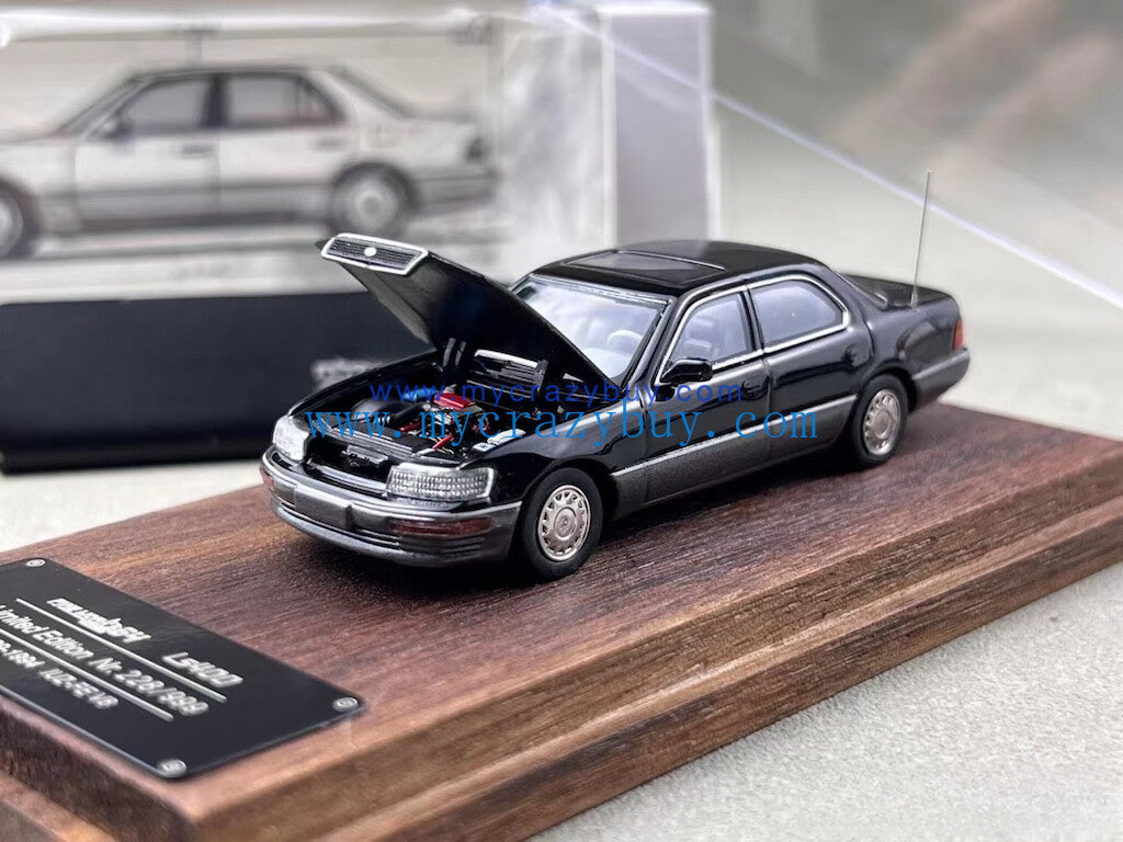 FW 1:64 Black LS400 XF10 UCF10 Sedan Sports Model Diecast Metal Car New Collection