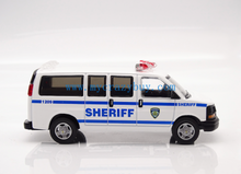Load image into Gallery viewer, 1:64 NYPD Sheriff Police Express 3500 Van Sports Model Diecast Metal Car New
