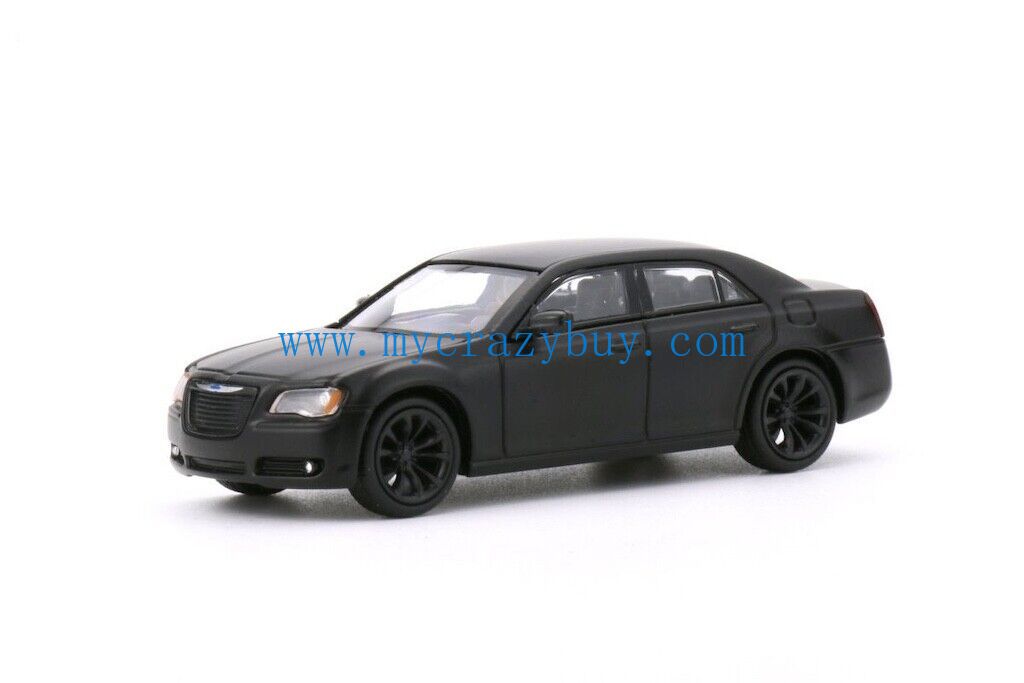 596 1:64 Matte Black 2013 300C SRTV8 Muscle Sports Model Diecast Metal Car New Collection