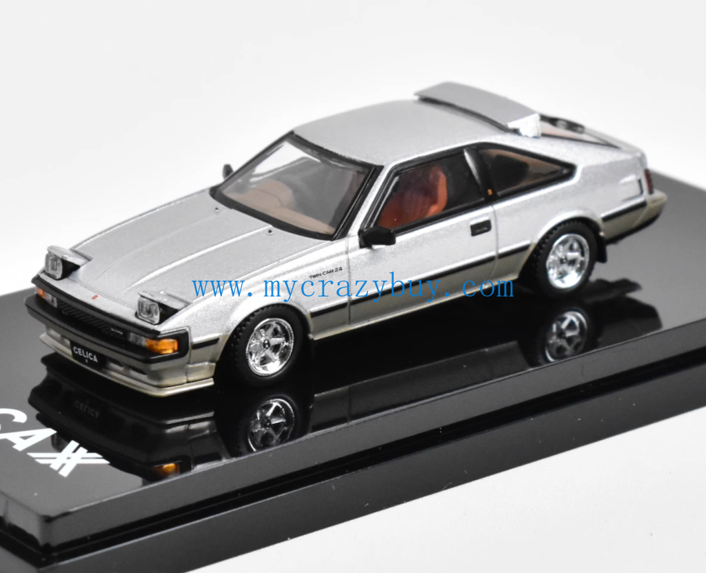 HobbyJapan 1:64 Silver Light Celica XX GT Sports Model Diecast Metal Car New Collection