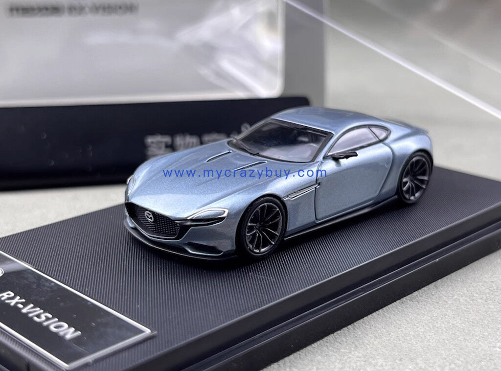 RM 1:64 Gray RX-VISION COUPE Concept Sports Model Diecast Metal Car New Collection