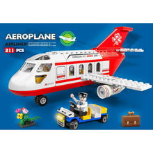 Load image into Gallery viewer, 211PCS MOC City Airliner Air Bus Plane Figure Model Toy Building Block Brick Gift Kids Compatible Lego
