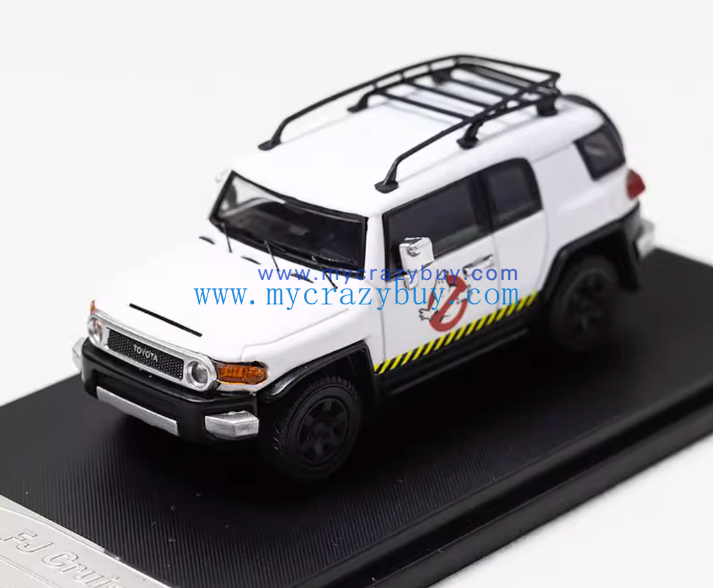 SH 1:64 White Ghost FJ Cruiser Off Road SUV Sports Model Diecast Metal Car New Collection