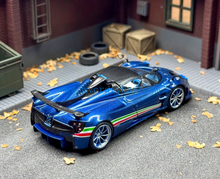 Load image into Gallery viewer, CM 1:64 Blue Carbon Huayra Tricolor Racing Sports Model Diecast Metal Car New Collection
